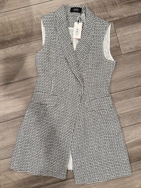Cider Houndstooth Vest Blazer NWT (s)